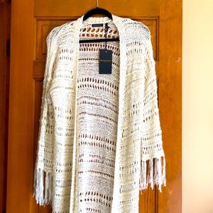 Long crochet cardigan